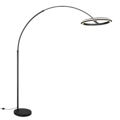 Lampade Da Terra-Selezionato da Mazzolaluce Piantana lampada da terra arco nera led dimmerabile 2300k 3000k 4000k