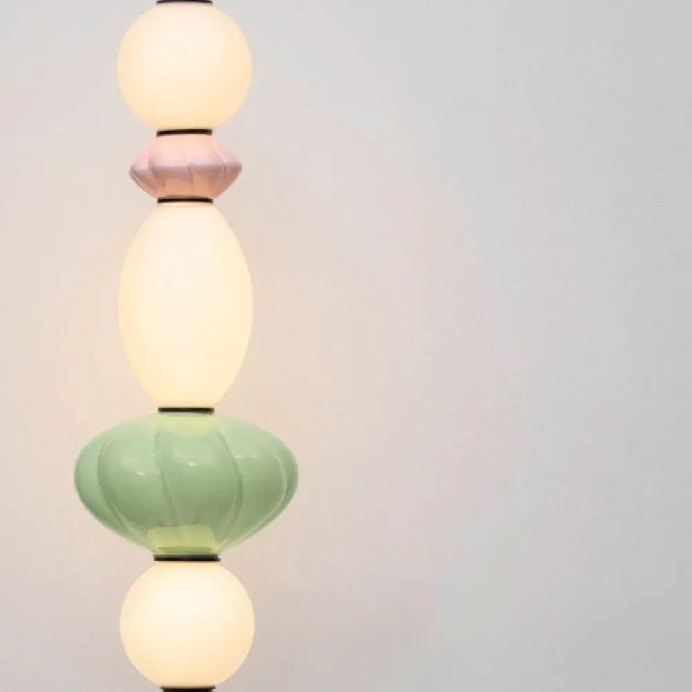 Lampade Da Terra-Selezionato da Mazzolaluce Piantana lampada da terra moderna ceramica vetro led 3000k