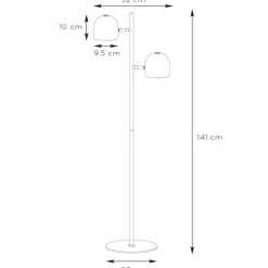 Lampade Da Terra-Selezionato da Mazzolaluce Piantana lampada da terra nera 2x5w luci orientabili led 3000k
