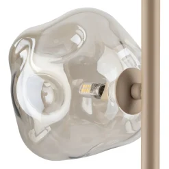 Lampade Da Terra-Selezionato da Mazzolaluce Piantana lampada da terra tortora vetri cognac per soggiorno moderno