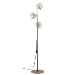Lampade Da Terra-Selezionato da Mazzolaluce Piantana lampada da terra tortora vetri cognac per soggiorno moderno