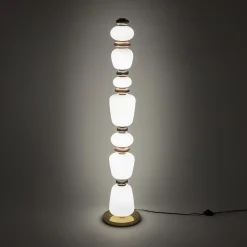 Lampade Da Terra-Selezionato da Mazzolaluce Piantana led design vetro e ceramica moderna per soggiorno