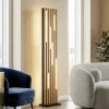 Lampade Da Terra-Selezionato da Mazzolaluce Piantana led di legno con pannello acustico telecomando app