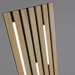 Lampade Da Terra-Selezionato da Mazzolaluce Piantana led di legno con pannello acustico telecomando app