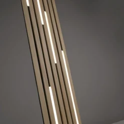 Lampade Da Terra-Selezionato da Mazzolaluce Piantana led di legno con pannello acustico telecomando app