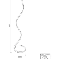 Lampade Da Terra-Selezionato da Mazzolaluce Piantana led dimmerabile design moderna per soggiorno