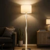 Lampade Da Terra-Selezionato da Mazzolaluce Piantana led 3000k per salotto grigio 2 luci moderna
