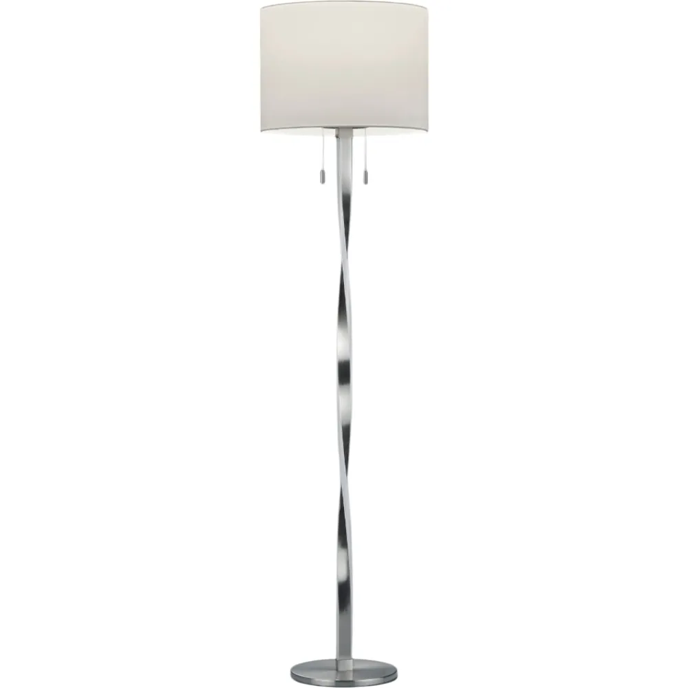 Lampade Da Terra-Selezionato da Mazzolaluce Piantana led 3000k per salotto grigio 2 luci moderna