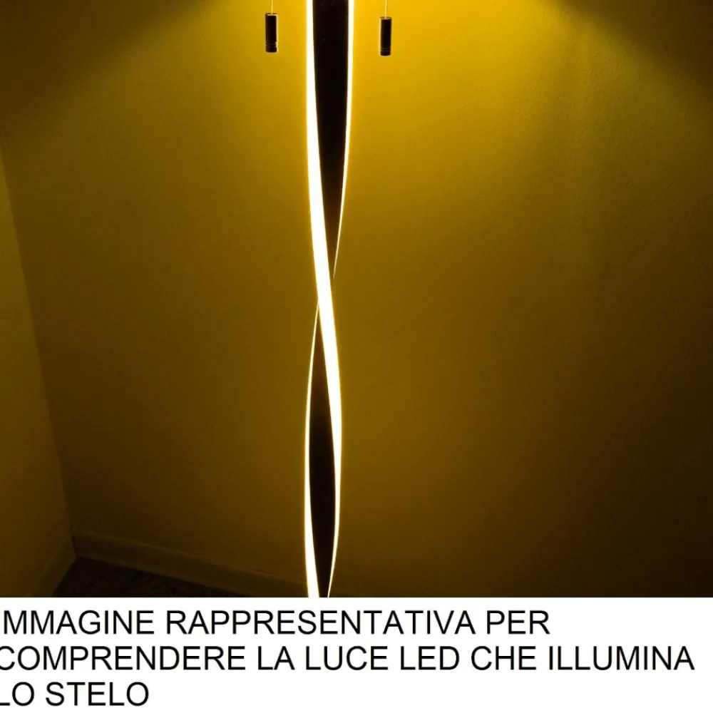 Lampade Da Terra-Selezionato da Mazzolaluce Piantana led 3000k per salotto grigio 2 luci moderna