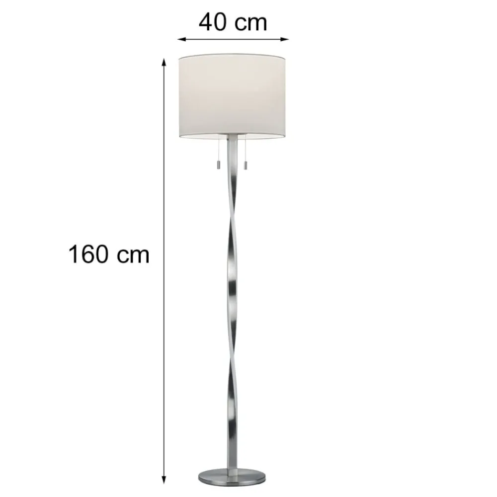 Lampade Da Terra-Selezionato da Mazzolaluce Piantana led 3000k per salotto grigio 2 luci moderna