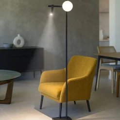 Lampade Da Terra-Selezionato da Mazzolaluce Piantana led per camera da letto moderna doppia luce orientabile