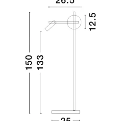 Lampade Da Terra-Selezionato da Mazzolaluce Piantana led per camera da letto moderna doppia luce orientabile