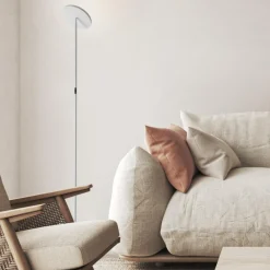 Lampade Da Terra-Selezionato da Mazzolaluce Piantana led 30w 3000k bianca moderna parabola orientabile