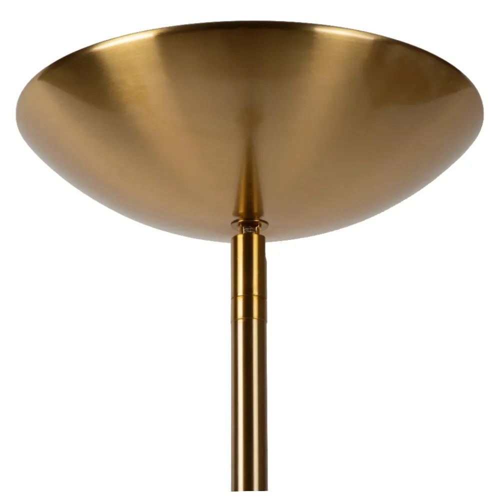Lampade Da Terra-Selezionato da Mazzolaluce Piantana led 20w 3000k dimmerabile oro ottone due luci orientabili