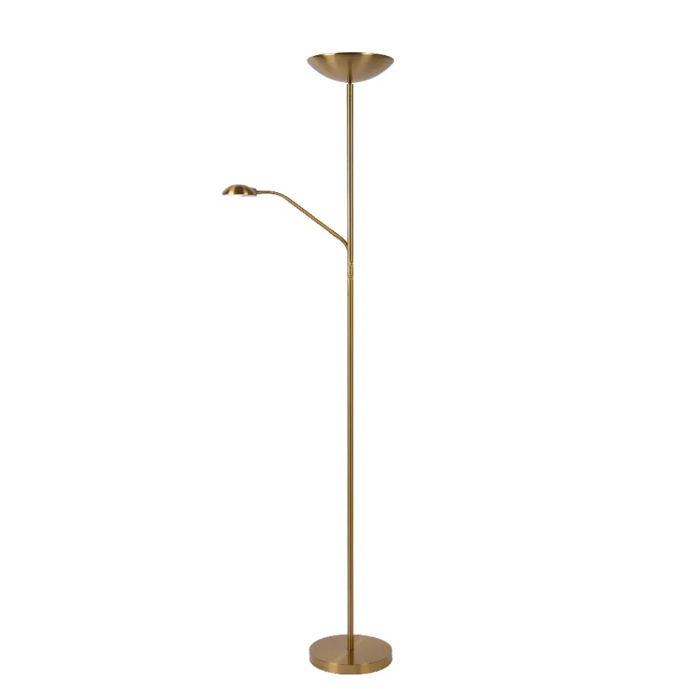 Lampade Da Terra-Selezionato da Mazzolaluce Piantana led 20w 3000k dimmerabile oro ottone due luci orientabili