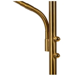 Lampade Da Terra-Selezionato da Mazzolaluce Piantana led 20w 3000k dimmerabile oro ottone due luci orientabili