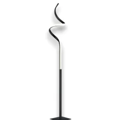 Lampade Da Terra-Selezionato da Mazzolaluce Piantana led 11w 3000k ricciolo nero design moderna
