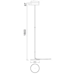 Lampade Da Terra-Selezionato da Mazzolaluce Piantana led 30w 3000k touch switch bianca legno moderna