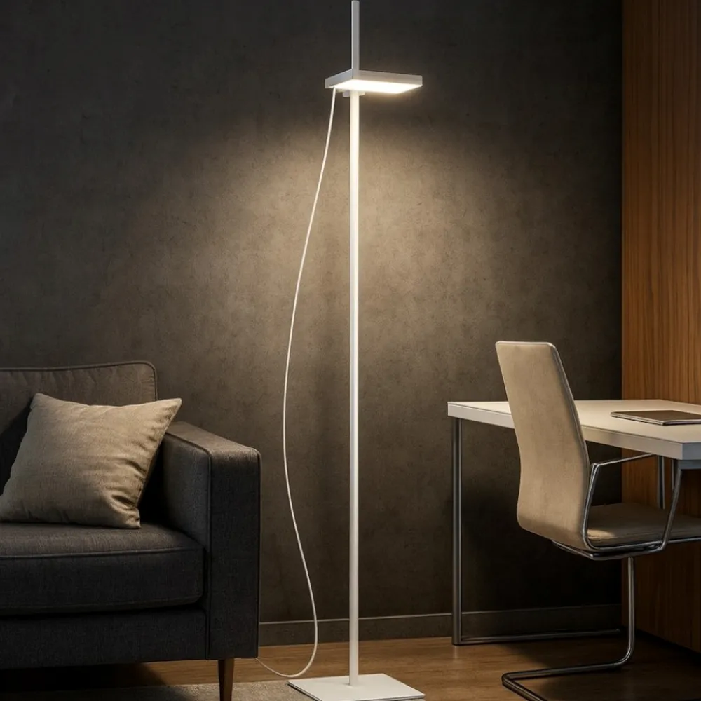 Lampade Da Terra-Ideal Lux Piantana lift pt led 17w 3000k orientabile bianca