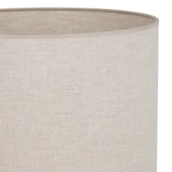 Lampade Da Terra-Selezionato da Mazzolaluce Piantana marrone con paralume cilindro lungo lino scuro