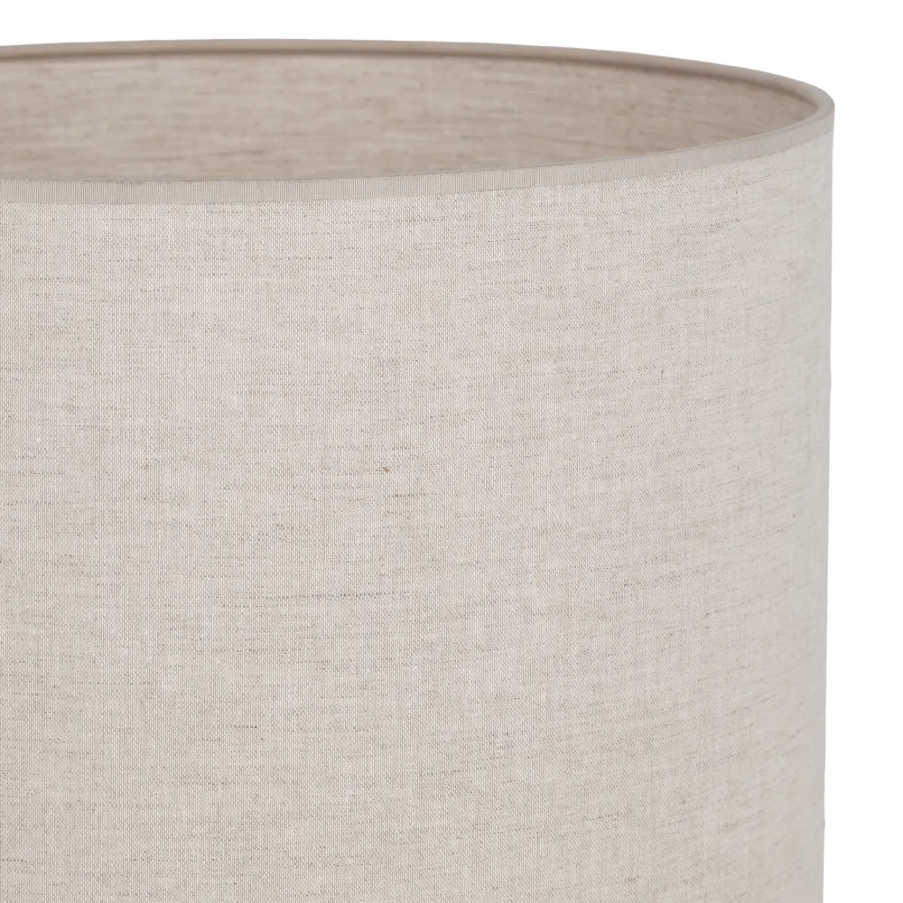 Lampade Da Terra-Selezionato da Mazzolaluce Piantana marrone con paralume cilindro lungo lino scuro