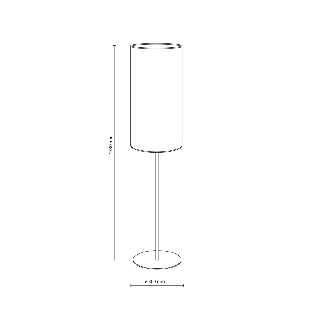 Lampade Da Terra-Selezionato da Mazzolaluce Piantana marrone con paralume cilindro lungo lino scuro