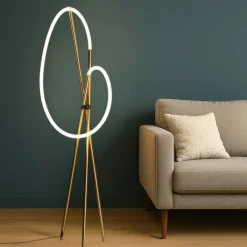 Lampade Da Terra-Maytoni Piantana design originale led 3000k colore oro tre piedi