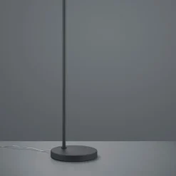 Lampade Da Terra-Selezionato da Mazzolaluce Piantana moderna antracite portalampada in vetro fume'