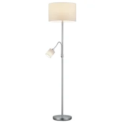 Lampade Da Terra-Selezionato da Mazzolaluce Piantana moderna colore argento orientabile due luci h170 cm