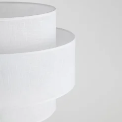 Lampade Da Terra-Selezionato da Mazzolaluce Piantana moderna con paralume di tessuto bianco design per soggiorno