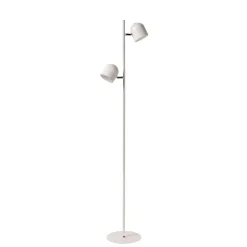 Lampade Da Terra-Selezionato da Mazzolaluce Piantana moderna da lettura bianca 2 ledx5w 3000k orientabili