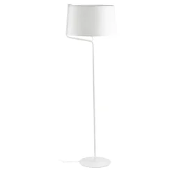 Lampade Da Terra-Selezionato da Mazzolaluce Piantana moderna da terra bianca paralume di tessuto