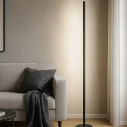 Lampade Da Terra-Perenz Illuminazione Piantana moderna da terra perenz stick nera led 3000k dimmerabile