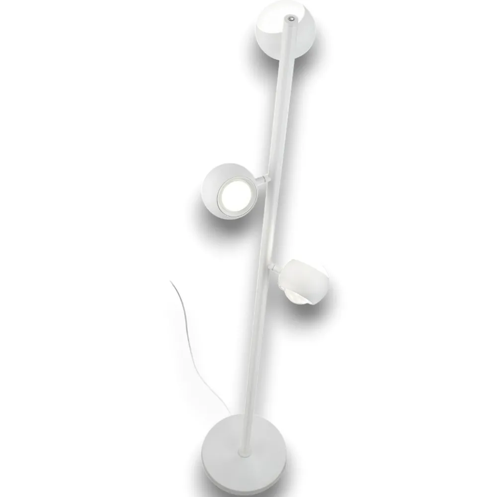 Lampade Da Terra-Selezionato da Mazzolaluce Piantana moderna 3 diffusori biemissione sfere orientabili led da 2700k a 6500k