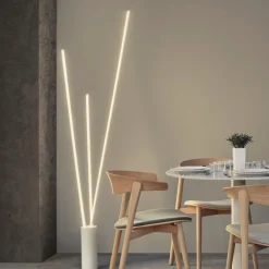 Lampade Da Terra-Selezionato da Mazzolaluce Piantana moderna led 60w 3000k design moderna bianca bacchette orientabili