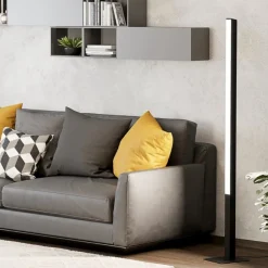 Lampade Da Terra-Eglo Piantana moderna nera led rgb smart home comando con app simolaris