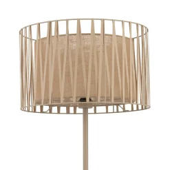 Lampade Da Terra-Selezionato da Mazzolaluce Piantana moderna paralume in tessuto intrecciato sabbia design