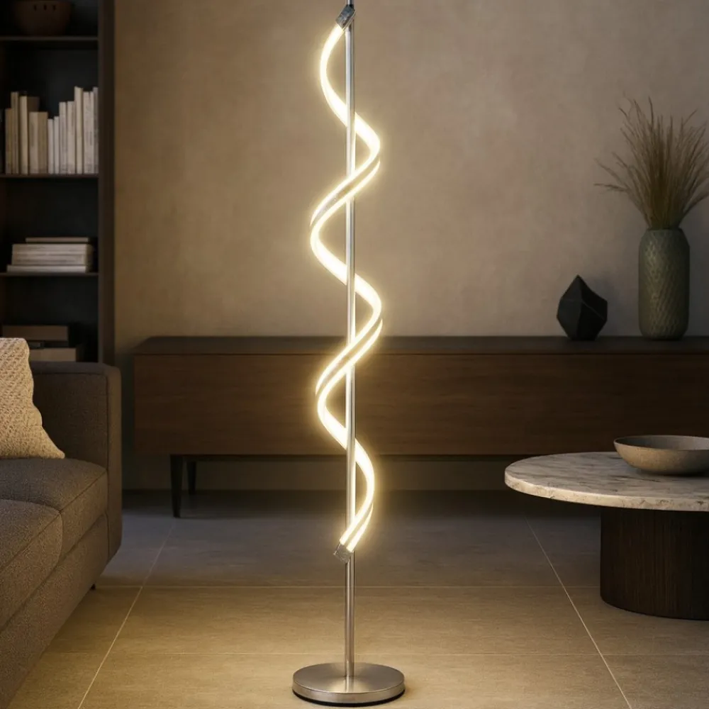 Lampade Da Terra-Selezionato da Mazzolaluce Piantana moderna per camera da letto led 3000k h162 cm a spirale