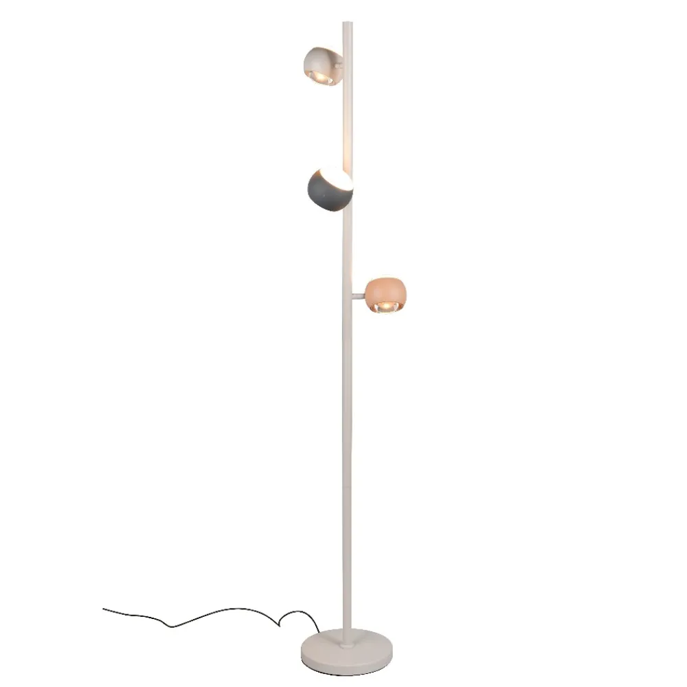 Lampade Da Terra-Selezionato da Mazzolaluce Piantana moderna 3 sfere multicolor biemissione led da 2300k a 4000k