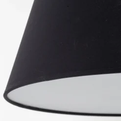 Lampade Da Terra-Selezionato da Mazzolaluce Piantana nera con paralume in tessuto moderna