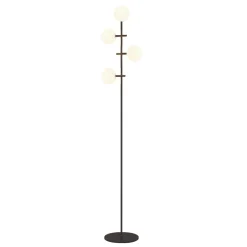 Lampade Da Terra-Selezionato da Mazzolaluce Piantana nera con sfere di vetro moderna per soggiorno