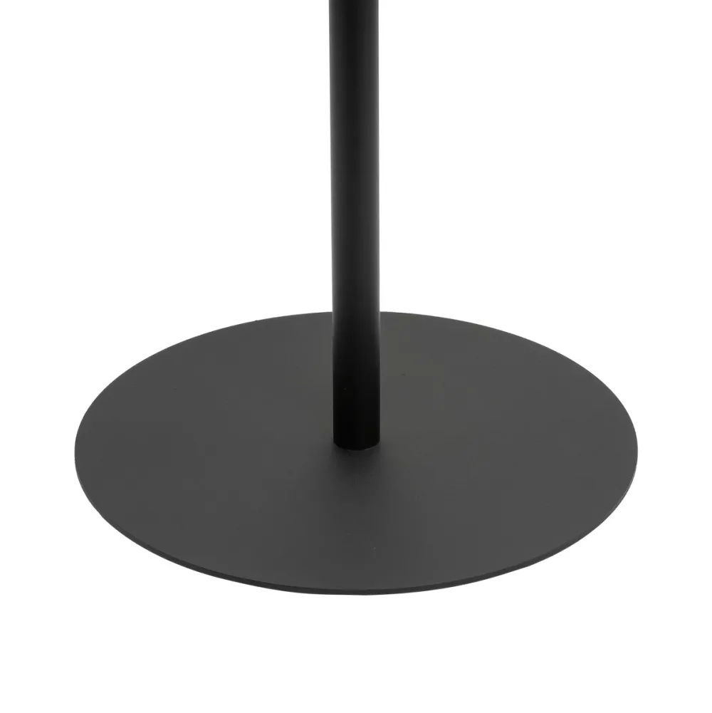 Lampade Da Terra-Selezionato da Mazzolaluce Piantana nera design moderna paralume cilindro tessuto nero intrecciato