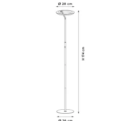 Lampade Da Terra-Selezionato da Mazzolaluce Piantana nera design moderna led 21w 2700k dimmerabile