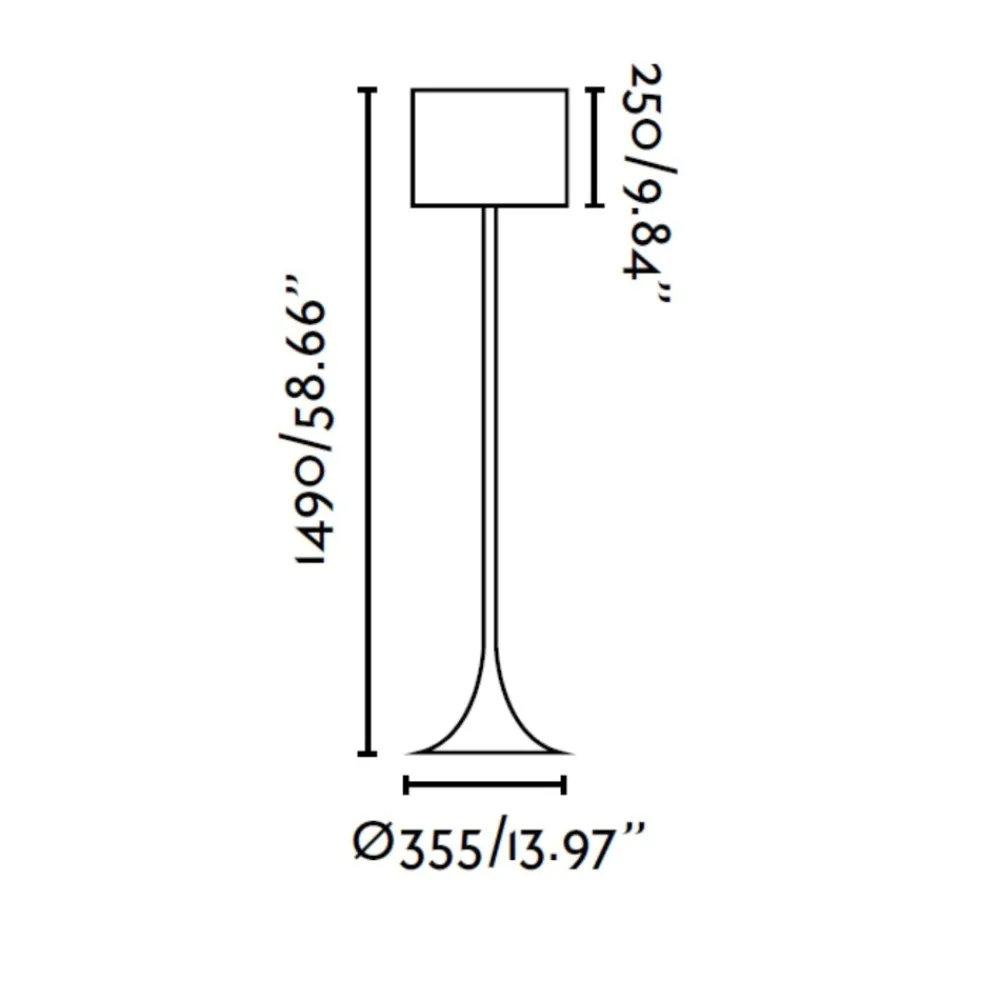 Lampade Da Terra-Selezionato da Mazzolaluce Piantana nera design moderna paralume in tessuto