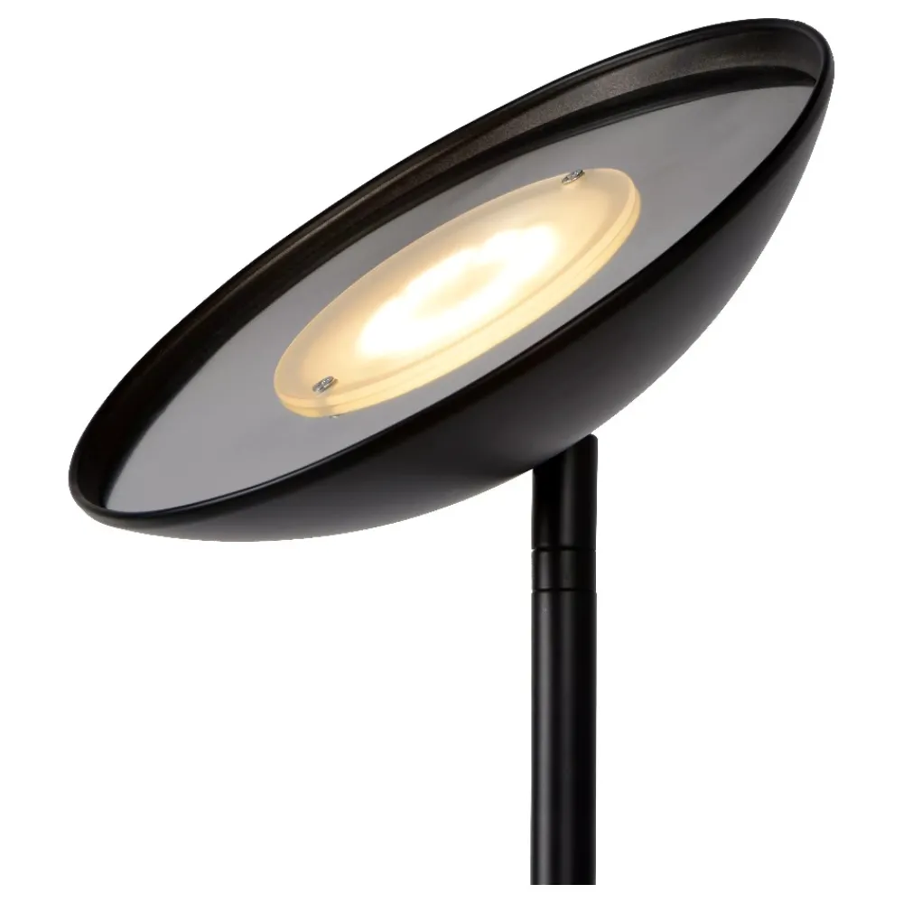 Lampade Da Terra-Selezionato da Mazzolaluce Piantana nera doppia luce da lettura orientabile led 20w 3000k