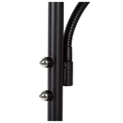 Lampade Da Terra-Selezionato da Mazzolaluce Piantana nera doppia luce da lettura orientabile led 20w 3000k
