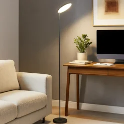 Lampade Da Terra-Perenz Illuminazione Piantana nera led 24w 3000k orientabile ophelia perenz
