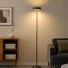 Lampade Da Terra-Selezionato da Mazzolaluce Piantana nera moderna led 15w 3000w dimmerabile