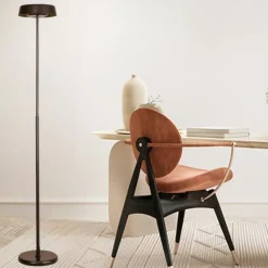 Lampade Da Terra-Selezionato da Mazzolaluce Piantana nera moderna led 15w 3000w dimmerabile