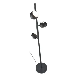 Lampade Da Terra-Selezionato da Mazzolaluce Piantana nera sfere orientabili led biemissione da 2700k a 6500k